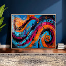 Geometric Abstract Wall Art Canvas Print, Orange Blue by MyGreatCanvas | Canvas Wall Art Prints | Photo Prints & Wall Decor