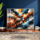 Geometric Abstract Wall Art Canvas Print, Orange Blue by MyGreatCanvas | Canvas Wall Art Prints | Photo Prints & Wall Decor