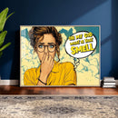Pop Art Print Bathroom Sign Wall Art Canvas Print — Funny by MyGreatCanvas | Canvas Wall Art Prints | Photo Prints & Wall Decor