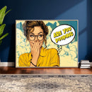 Pop Art Print Bathroom Sign Wall Art Canvas Print — Funny by MyGreatCanvas | Canvas Wall Art Prints | Photo Prints & Wall Decor
