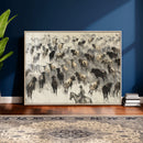 Cowboy Cattle Drive Canvas Wall Art, Western Longhorn Herd by MyGreatCanvas | Canvas Wall Art Prints | Photo Prints & Wall Decor
