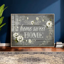 Home Sweet Home Wall Art Canvas Print, Floral Farmhouse by MyGreatCanvas | Canvas Wall Art Prints | Photo Prints & Wall Decor