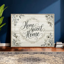 Home Sweet Home Wall Art Canvas Print, Floral Farmhouse by MyGreatCanvas | Canvas Wall Art Prints | Photo Prints & Wall Decor