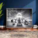 Airplane Wall Art Canvas Print, Black and White Jet Aircraft by MyGreatCanvas | Canvas Wall Art Prints | Photo Prints & Wall Decor