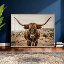 Texas Longhorn Bull Wall Art Canvas Print, Western Farmhouse by MyGreatCanvas | Canvas Wall Art Prints | Photo Prints & Wall Decor