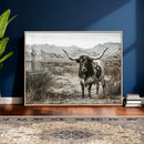 Texas Longhorn Bull Wall Art Canvas Print, Western Farmhouse by MyGreatCanvas | Canvas Wall Art Prints | Photo Prints & Wall Decor