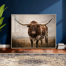 Texas Longhorn Canvas Wall Art Western Bull Desert Moody by MyGreatCanvas | Canvas Wall Art Prints | Photo Prints & Wall Decor