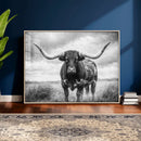 Texas Longhorn Canvas Wall Art Western Bull Desert Moody by MyGreatCanvas | Canvas Wall Art Prints | Photo Prints & Wall Decor