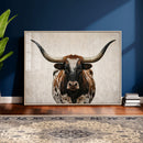 Texas Longhorn Canvas Wall Art Western Bull Desert Moody by MyGreatCanvas | Canvas Wall Art Prints | Photo Prints & Wall Decor