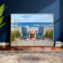 Large Beach Canvas Wall Art Coastal Adirondack Chairs Ocean by MyGreatCanvas | Canvas Wall Art Prints | Photo Prints & Wall Decor