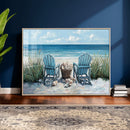 Beach Canvas Wall Art Coastal Adirondack Chairs Ocean by MyGreatCanvas | Canvas Wall Art Prints | Photo Prints & Wall Decor