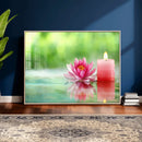 Zen Lotus Candle Canvas Wall Art Pink Spa Meditation by MyGreatCanvas | Canvas Wall Art Prints | Photo Prints & Wall Decor