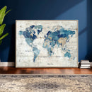 Watercolor World Map Canvas Wall Art Print – Abstract by MyGreatCanvas | Canvas Wall Art Prints | Photo Prints & Wall Decor