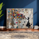 Banksy Wall Art - Banksy Girl and Butterfly Explosion Wall