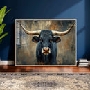 Texas Western Wall Art Canvas Print - Abstract Cow Longhorn by MyGreatCanvas | Canvas Wall Art Prints | Photo Prints & Wall Decor