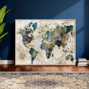 Framed Vintage World Map Wall Art – Abstract Map Canvas by MyGreatCanvas | Canvas Wall Art Prints | Photo Prints & Wall Decor