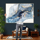 Abstract Art Print - Blue Abstract Canvas Wall Art Print by MyGreatCanvas | Canvas Wall Art Prints | Photo Prints & Wall Decor