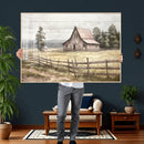 Rustic Farmhouse Barn Wall Art | 3-Panel Framed Gallery Wrap