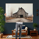 Farmhouse Rustic Barn Wall Art Canvas Print – Framed and