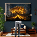 Golden Tree of Life Canvas Wall Art Print - Majestic Glowing by MyGreatCanvas | Canvas Wall Art Prints | Photo Prints & Wall Decor