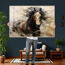 Abstract Horse Wall Art Canvas Print – Large Western