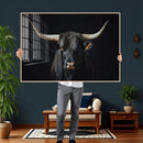 Majestic Longhorn Bull Wall Art Canvas Print – Dark by MyGreatCanvas | Canvas Wall Art Prints | Photo Prints & Wall Decor