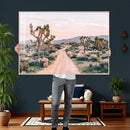 Joshua Tree Park Wall Art Canvas Print – Framed Desert Road by MyGreatCanvas | Canvas Wall Art Prints | Photo Prints & Wall Decor