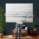 Surfer Silhouette Wall Art Canvas Print – Framed Calm Ocean by MyGreatCanvas | Canvas Wall Art Prints | Photo Prints & Wall Decor