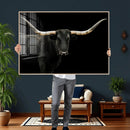 Longhorn Cattle Wall Art Canvas Print – Framed Texas Ranch by MyGreatCanvas | Canvas Wall Art Prints | Photo Prints & Wall Decor