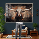 Abstract Longhorn Wall Art Canvas Print – Vintage Western by MyGreatCanvas | Canvas Wall Art Prints | Photo Prints & Wall Decor