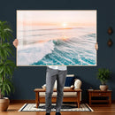 Sunset Surfing Wall Art Canvas Print, Ocean Wave Surfer with by MyGreatCanvas | Canvas Wall Art Prints | Photo Prints & Wall Decor