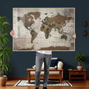 World Map Canvas Print – Framed Detailed Map of the World by MyGreatCanvas | Canvas Wall Art Prints | Photo Prints & Wall Decor