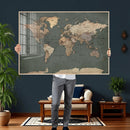 Rustic Black and Wood World Map Canvas Wall Art – Framed by MyGreatCanvas | Canvas Wall Art Prints | Photo Prints & Wall Decor