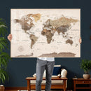 World Map Canvas Print – Framed Detailed Map of the World by MyGreatCanvas | Canvas Wall Art Prints | Photo Prints & Wall Decor