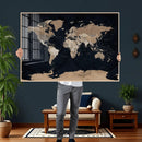 Grunge Wall Art World Map Canvas Print by MyGreatCanvas | Canvas Wall Art Prints | Photo Prints & Wall Decor