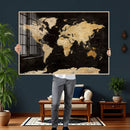 Extra Large World Map Canvas Print – Detailed Map Classic