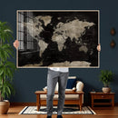 Detailed World Map Wall Art Print - Large Framed World Map