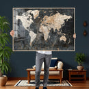 World Map Canvas Print – Detailed Map of the World Wall Art by MyGreatCanvas | Canvas Wall Art Prints | Photo Prints & Wall Decor