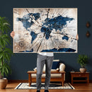 Rustic World Map Canvas Print – Framed Wall Art for Couples, by MyGreatCanvas | Canvas Wall Art Prints | Photo Prints & Wall Decor