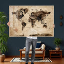 World Map Wall Art Canvas Print by MyGreatCanvas | Canvas Wall Art Prints | Photo Prints & Wall Decor