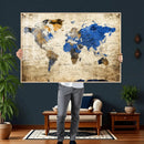 World Map Canvas Print – Colorful Abstract Travel Map, by MyGreatCanvas | Canvas Wall Art Prints | Photo Prints & Wall Decor