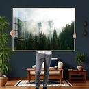 Misty Mountain Forest Canvas Print, Foggy Pine Trees Nature by MyGreatCanvas | Canvas Wall Art Prints | Photo Prints & Wall Decor