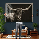 Vintage Texas Longhorn Bull Wall Art Canvas Print, Cow by MyGreatCanvas | Canvas Wall Art Prints | Photo Prints & Wall Decor