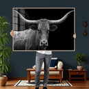Texas Longhorn Bull Wall Art Canvas Print, Cow Portrait Wall by MyGreatCanvas | Canvas Wall Art Prints | Photo Prints & Wall Decor