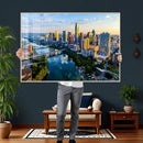 Austin Skyline Wall Art Canvas Print, Austin Downtown Night by MyGreatCanvas | Canvas Wall Art Prints | Photo Prints & Wall Decor