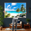 Barbados Beach Wall Art Canvas Print, Palm Tree Ocean by MyGreatCanvas | Canvas Wall Art Prints | Photo Prints & Wall Decor