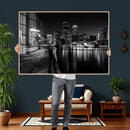 Boston Wall Art Canvas Print, Boston City Downtown Night by MyGreatCanvas | Canvas Wall Art Prints | Photo Prints & Wall Decor