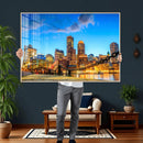 Boston Wall Art Canvas Print, Boston City Downtown Night by MyGreatCanvas | Canvas Wall Art Prints | Photo Prints & Wall Decor