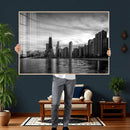 Chicago Wall Art Canvas Print, Chicago City Downtown Night by MyGreatCanvas | Canvas Wall Art Prints | Photo Prints & Wall Decor