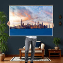 Chicago Wall Art Canvas Print - Chicago City Downtown Night by MyGreatCanvas | Canvas Wall Art Prints | Photo Prints & Wall Decor